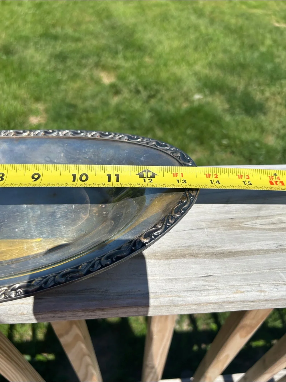 WM Rogers Silver Plated Oval Bread Tray Serving Dish 14